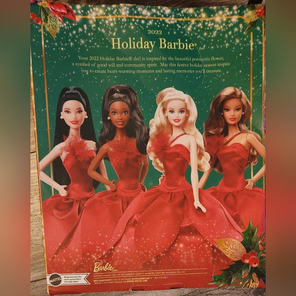 Mattel HBY06 Barbie Signature 2022 Holiday Barbie Doll, Blonde Hair - Picture 5 of 5